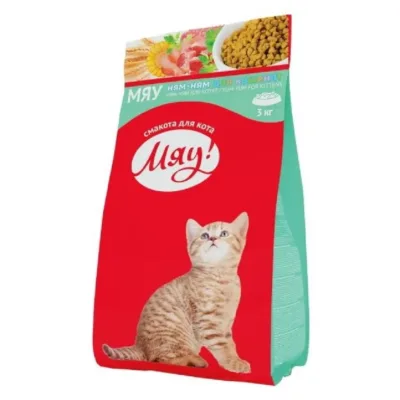Myau Quru yem, bala pişiklər üçün (11 kq)