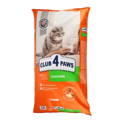 Club 4 Paws Quru yem, yetkin pişiklər üçün, toyuq əti ilə (14 kq)