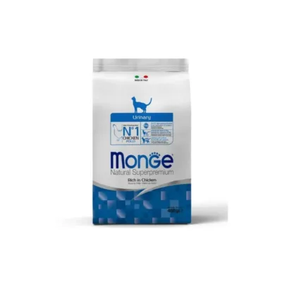 Monge Urinary Adult Yetkin pişiklər üçün sidik daşı xəstəliyinin profilaktikası üçün quru yem, toyuq əti ilə, 400 q