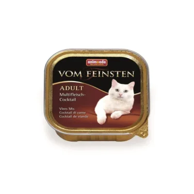 Animonda Vom Feinsten Yetkin pişiklər üçün paştetdə yaş yem, multiətli koktel, 100 q