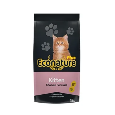 Econature Plus bala pişiklər üçün yem,toyuq əti ilə, 15 kq