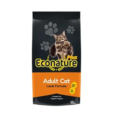 Econature Plus yetkin pişiklər üçün yem, quzu əti ilə, 15 kq