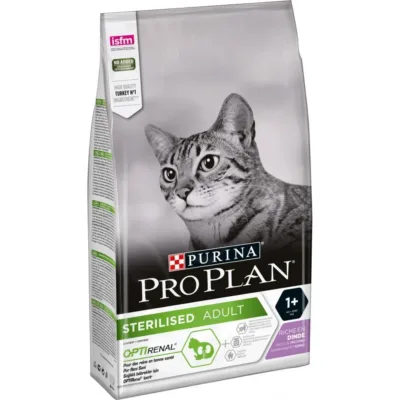 Purina Pro Plan Sterilised Sterilizasiya edilmiş pişik üçün quru yem, hinduşka əti ilə, 400 g