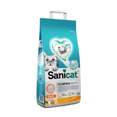 Sanicat Active Duo Topalanan pişik qumu, vanil və mandarin ətirli, 10 L