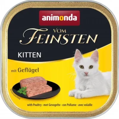 Animonda Vom Feinsten bala pişiklər üçün paştetdə nəm yem, quş əti, 100 q