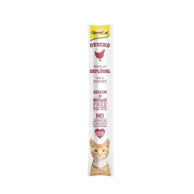 GimCat Soft Chew Stick for Cats pişiklər üçün çeynənilən çubuqlar, ev quşlarının əti ilə, 1 ədəd