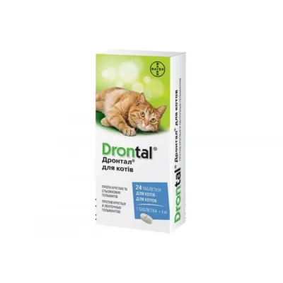 Drontal Pişik üçün helmintlərə qarşı dərman, 1 tab/4 kq