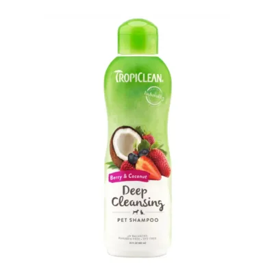 Tropiclean İt və pişik üçün dərin təmizləyici şampun, giləmeyvə və hindqozu, 355 ml