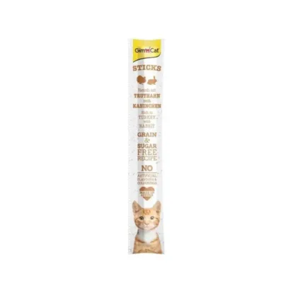GimCat Soft Chew Stick for Cats pişiklər üçün çeynənilən çubuqlar, dovşan və hinduşka əti ilə, 1 əd.