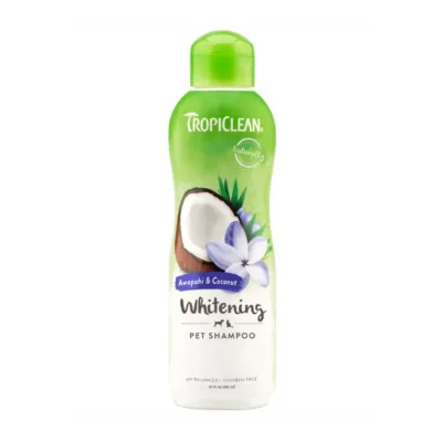 TropiClean İt və pişik üçün ağardıcı şampun, ağ zəncəfil və hindqozu, 355 ml