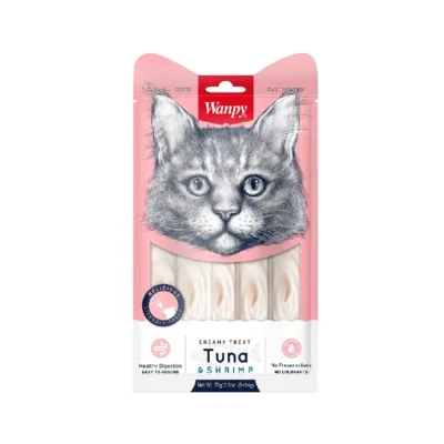Wanpy Pişik üçün krem çərəz, tuna balığı və krevet ilə, 14 q