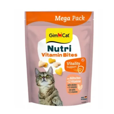GimCat Nutri Vitamin Bites pişiklər üçün vitaminli çərəz, toyuq ilə, 1 əd.