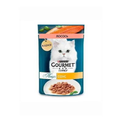 Purina Gourmet Perle Pişik üçün nəm yem, sousda qızılbalıq ilə, 75 g