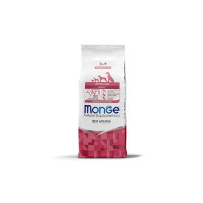 Monge Speciality Monoprotein bütün cins yetkin itlər üçün quru yem, mal əti və düyü ilə 12 kq