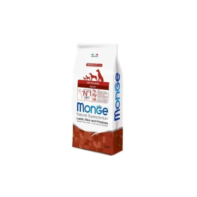 Monge Speciality Monoprotein All Breeds Mono Proteinli Bütün cins yetkin itlər üçün quru yem, quzu əti, düyü və kartof ilə, 12 kq