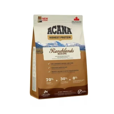 Acana Ranchlands İtlər üçün quru yem (bütün cins və həyat dövrləri üçün) mal əti, quzu və vetçina ilə, 2 kq