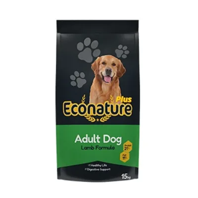Econature Plus bütün cins yetkin itlər üçün yem, quzu əti ilə, 15 kq