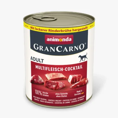 Animonda Gran Carno, yetkin itlər üçün, konservləşdirilmiş nəm yem, ət kokteyli ilə, 400 q
