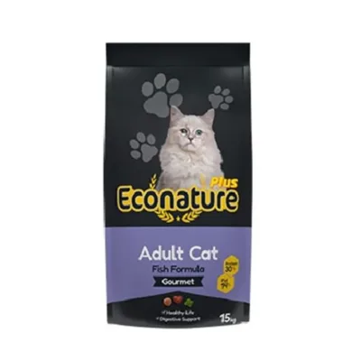 Econature Plus Gourmet yetkin pişik üçün quru yem, balıqlı