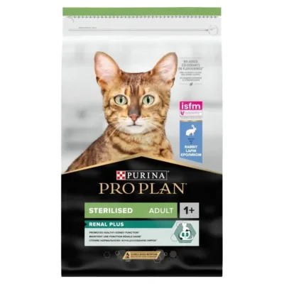 Purina Pro Plan Sterilised Sterilizasiya edilmiş pişik üçün quru yem, dovşan əti ilə